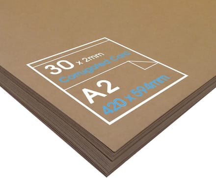 Golfkarton A2 - Modelbouw platen - Kunst en hobby - Lichtgewicht en sterk - 30 vellen - Bruin