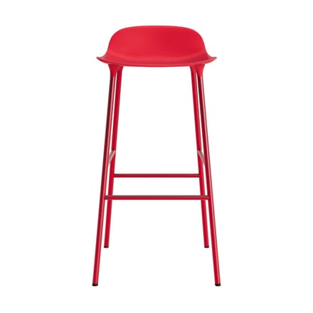 Normann Copenhagen Form barkruk met metalen frame - NormannCopenhagenFormBrightRed - 75 cm