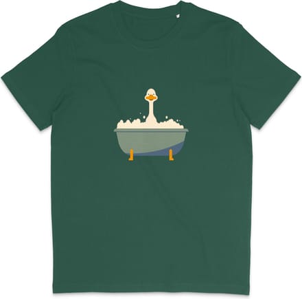 Grappig Heren en Dames T Shirt - Badeend - Groen - M