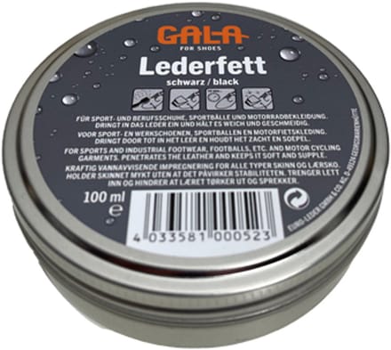 Gala ledervet - Kleurloos – Vet voor stevig glad leer – Geschikt voor glad leer en waxleer, inhoud 100 ml – Gala ledervet is speciaal ontwikkeld voor stevig glad leer dat intensief wordt gebruikt