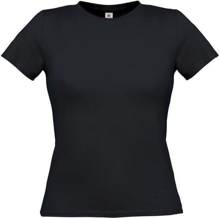 B&C T-shirt dames model zwart. maat xxl