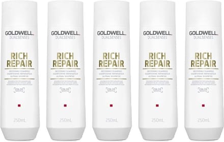 5x Goldwell Dualsenses Rich Repair Restoring Shampoo 250ml