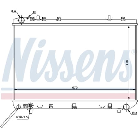 Radiator, motorkoeling NISSENS 61668