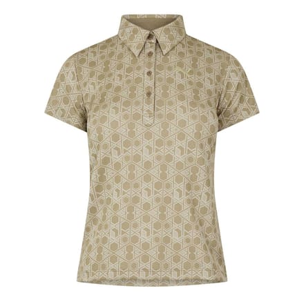 Puma Hexagon golfpoloshirt met korte mouwen voor dames (Beige)