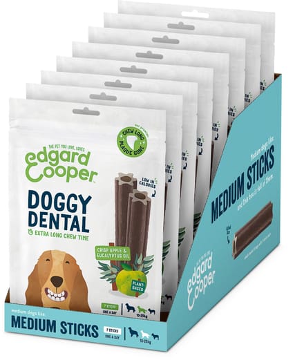 Edgard & Cooper Doggy Dental Appel - Hondensnacks - 8 x M