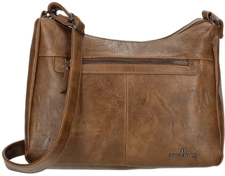 Enrico Benetti Caen Schoudertas Dames Leer Look - Cognac Bruin