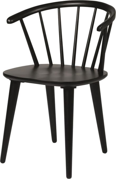 Rowico Home Carmen Houten Spijlenstoel Zwart - Eetkamerstoel - Hout - Scandinavisch