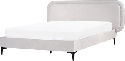 SUZETTE - Tweepersoonsbed - Lichtgrijs - 140 x 200 cm - Polyester
