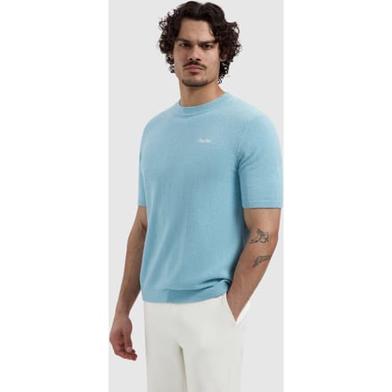 Pure Path Knitted T-Shirt Bouclé Sky Blue  M