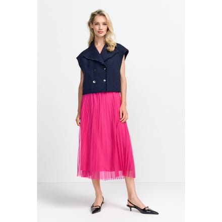 Rich & Royal Tulle Plisse Skirt Raspberry Pink Größe: 36 | Midiröcke Outlet | Damen | Rosa