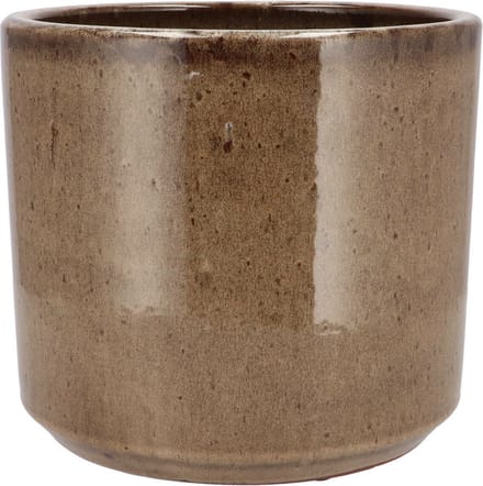 DK Design Bloempot model Brown Glaze - taupe - D21 x H24 cm - glanzend
