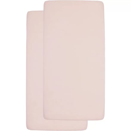 Meyco Baby Uni hoeslaken ledikant - 2-pack - soft pink - 60x120cm