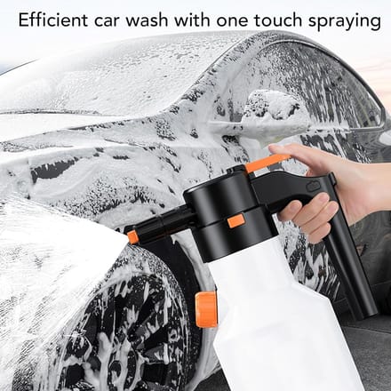 Elektrische Schuimsproeier - Hogedruk Sproeier - Auto Wassen - Draadloos Oplaadbaar - 2L Capaciteit - Wit