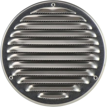 Rond Ventilatie Rooster 160mm Aluminium met Insectengaas