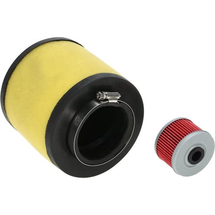 Filtre à air + filtre à huile + bougie d'allumage pour Honda Foreman 400 4x4 95-03 (TRX400FW) yellow