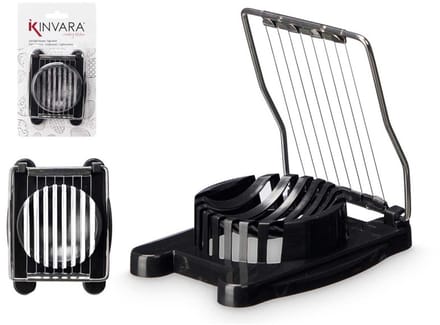 Kinvara - Ei Snijder - Eiersnijder - RVS Draad - Zwart - Met Grip - Anti-Slip