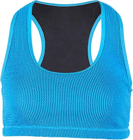 BECO crinkle bikini topje - turquoise - maat 38