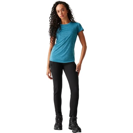 Broek Wandelen Dames - Softshell, Elastische Tailleband, Ritszak