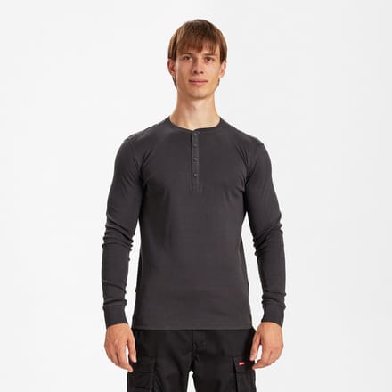 Engel Extend Grandad T-shirt met lange mouwen 9257-565 - Anthracite Grey - M