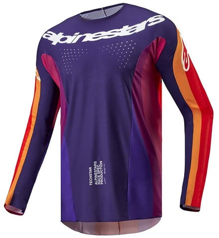Alpinestars Techstar Pneuma Jersey Deep Paars Oranje Deep Blauw -