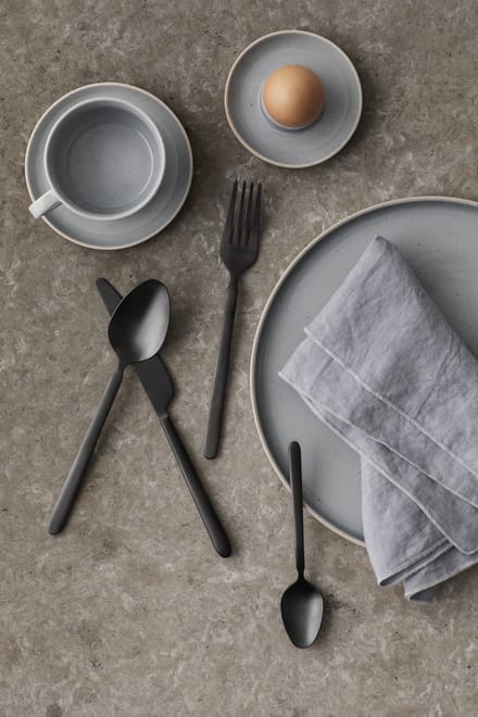 Sablo Stone Serveerbord | Lichtgrijs / Blauw | Stoneware
