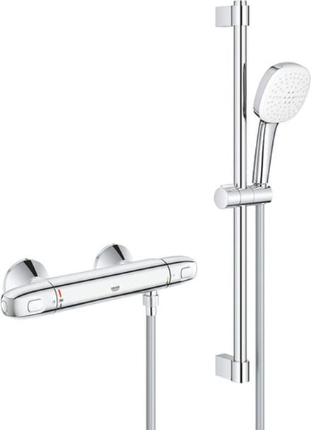Grohe Grohtherm 1000 New - douche comfortset (thermostatische kraan, doucheslang/stang/kop en koppelingen)