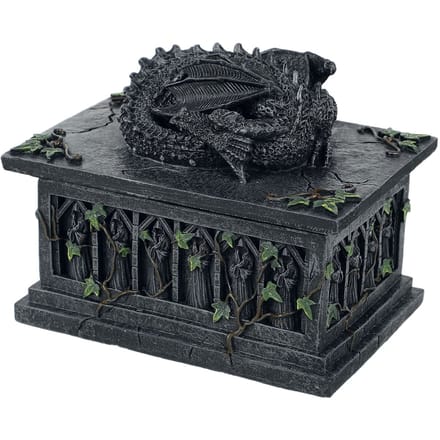 Nemesis Now - Gothic Bewaardoos - Dragon Tarot Card Box - voor Geen - grijs