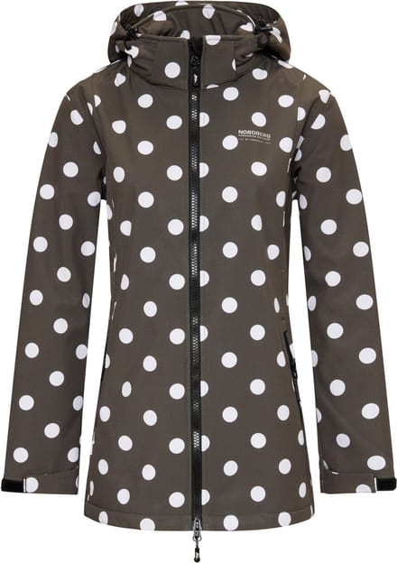 Nordberg Polka Dot Half Dames Softshell - Kleur Groen - Maat XL