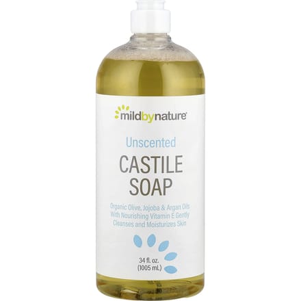 Mild By Nature, Unscented Castile Soap, 34 fl oz (1,005 ml) beige