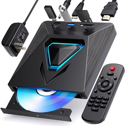 Externe CD DVD Drive - Draagbare 8-in-1 CD-ROM DVD-drive - USB 3.0 - DVD’s & CD’s Branden en Lezen - Zwart