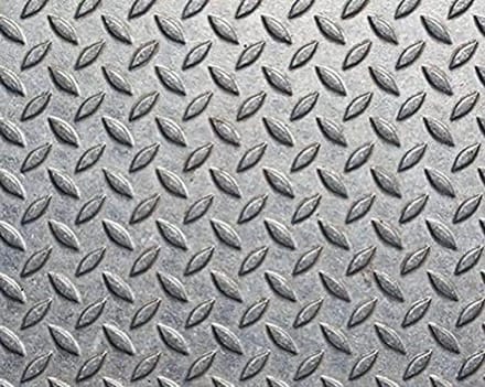 Stalen traanplaat - Metaalplaat - Industriële constructie - Op maat gesneden - 250x250 mm - Metaalkleur