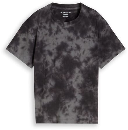 Tom Tailor - Oversized tie-dye T-shirt - Maat 152 - dark grey tie dye