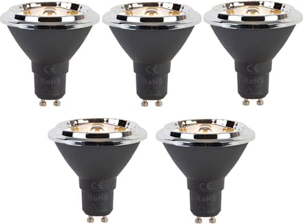 LUEDD Set van 5 GU10 dimbare LED lamp AR70 6W 450 lm 2700K