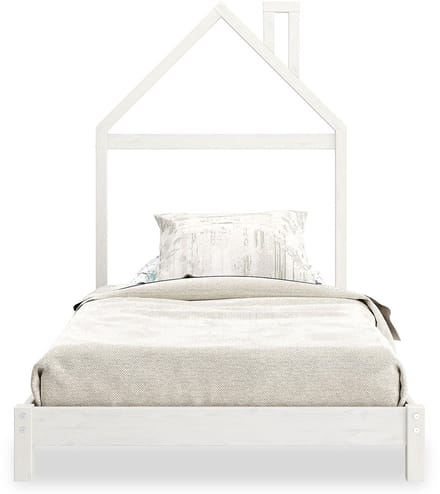 Kinderbed LIZ 90 x 200 cm in huisstijl van massief hout – wit
