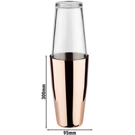 GGM Gastro (6 Stück) Boston Shaker - 2-teiliges Set - Edelstahl - 0,7 Liter