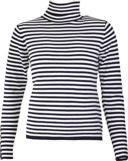 MOOI! Company - Dames coltrui Francis - Aansluitend Model - Kleur Navy / Off white - XS