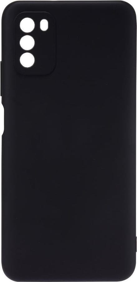 Shop4 - Poco M3 Hoesje - Zachte Back Case Mat Zwart