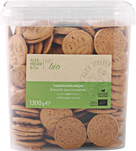 Alex Meijer Hazelnootkoekjes, BIO - Emmer 1,3 kilo