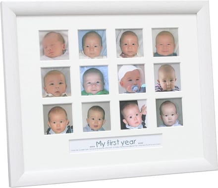 Deknudt Frames multifotolijst S54ST9 - wit - 12x 5x5 cm met tekstvak