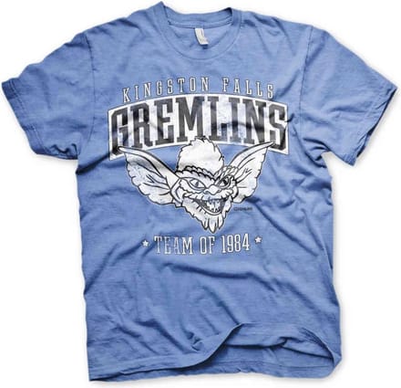 Gremlins Heren Tshirt -S- Team Kingston Falls Gremlins Of 1984 Blauw