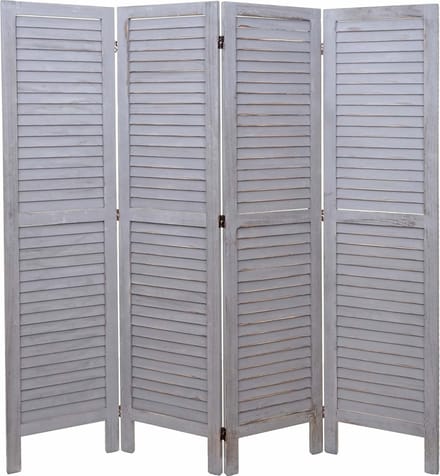 Kamerscherm MCW-G30, privacyscherm, shabby look 170x162cm ~ grijs