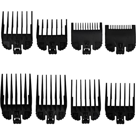 8 maten Professionele snijgeleider Kamset Limiet Kamset Vervanging voor Wahl Elektrische Haartrimmer zwart