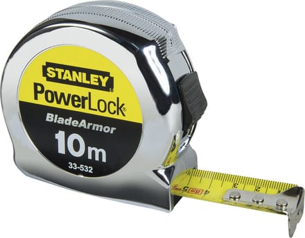Stanley Rolbandmaat Powerlock Blade Armor 10m (kaart)