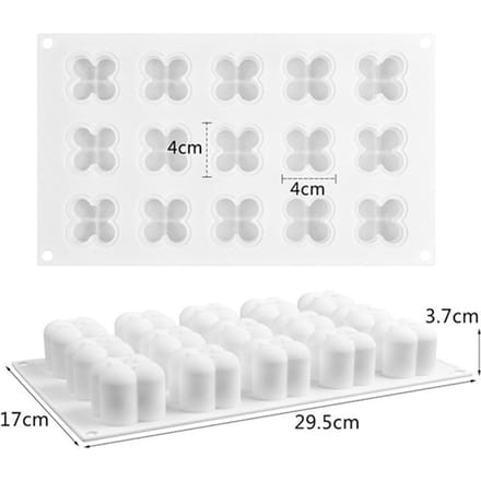 Kaarsen Siliconen Vorm 3D Mini Bubbel Kubus Bal Siliconen Vorm DIY Chocolade Kaars Siliconen Vorm white