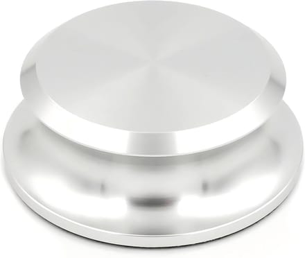 Platengewicht Stabilisator - Draaitafel Accessoire - Vinyl Luisteren - Aluminium Constructie - 69mm Diameter - Zilver