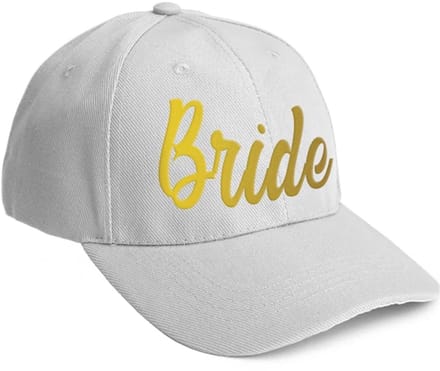 Pet - baseball cap - vrijgezellenfeest - wit - goud Bride - 60cm