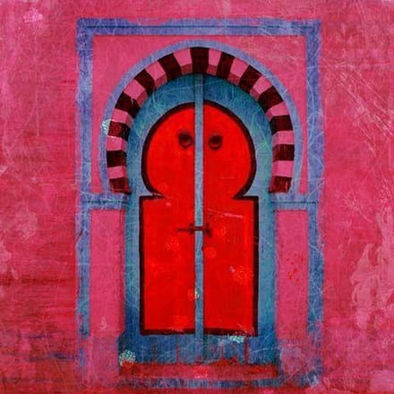 Safaary - Marokkaanse Schilderij Poort Roze