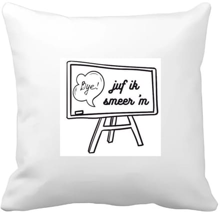 Akyol - juf ik smeer ´m Kussen hoes - Juf - juf - leraar - 40 bij 40 cm