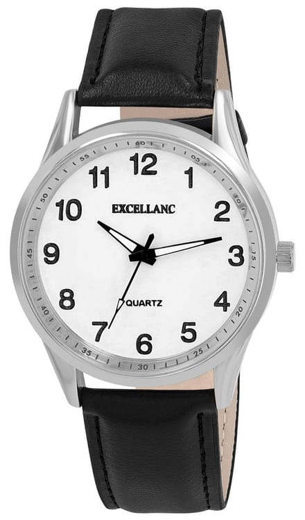 EXCELLANC Herenhorloge van imitatieleer Mineraalglas