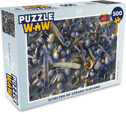 Puzzel Schelpen op strand Vlieland - Legpuzzel - Puzzel 500 stukjes